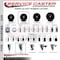 Service Caster 3.5'' Soft Rubber Wheel Swivel 1-3/8'' Expanding Stem Caster SCC-EX20S3514-SRS-138 - alternate 4